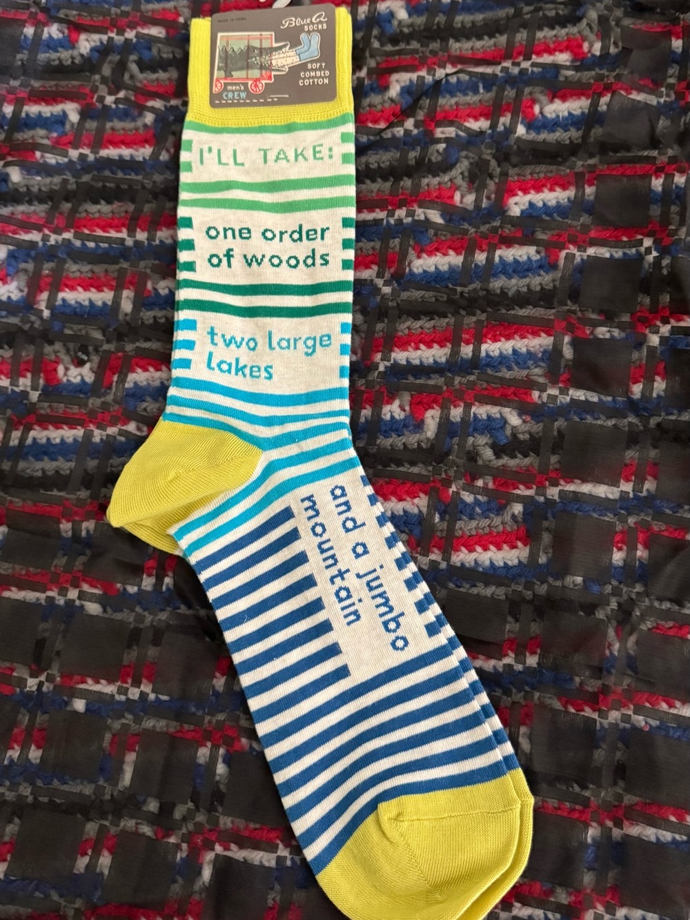 Blue Q New With Tags striped multicolored men’s crew socks size 7-12